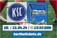 TAUSCHE 2x KSC-Hertha Tickets Block N3 mit Gästeblock Berlin - Wilmersdorf Vorschau