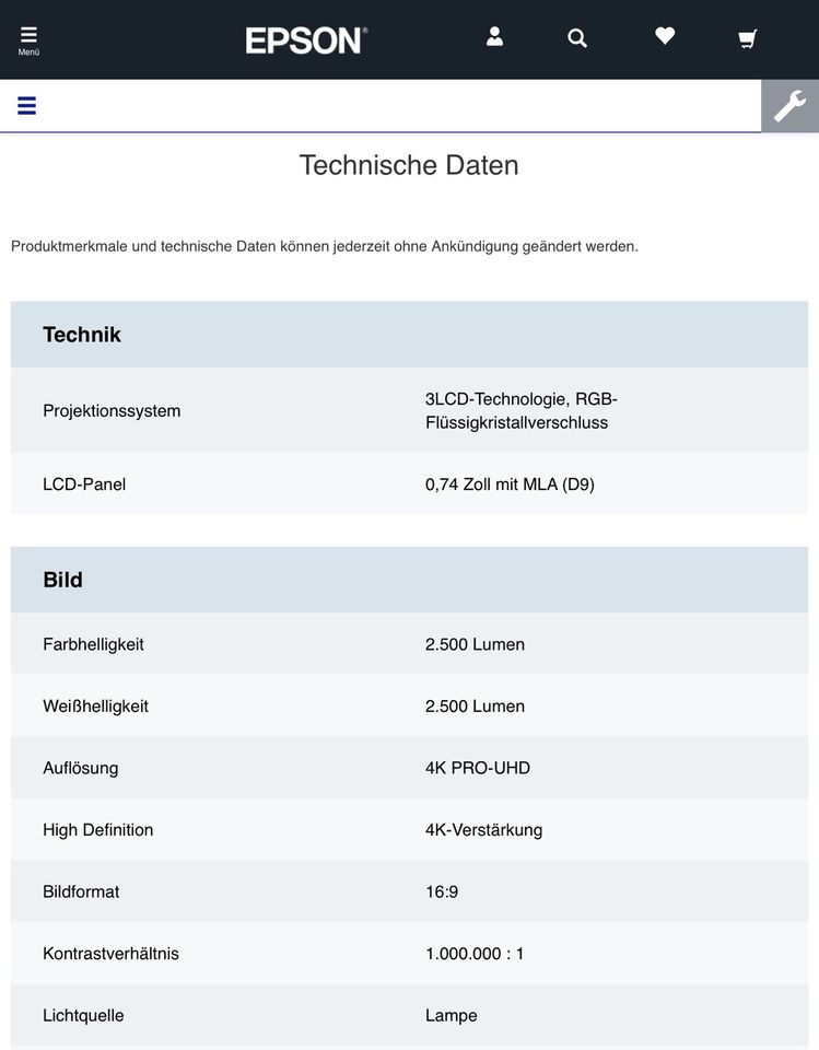 Epson EH TW 9300, 4K, Beamer, Projektor, DEFEKT in Wurzen