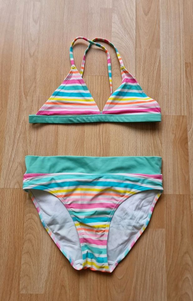 Mädchen Triangel Bikini, Gr. 164/170, bunt gestreift in Queis