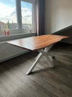 Echtholz Massivholz Tisch 180x90cm mit Sternform-Gestell weiß Nordrhein-Westfalen - Paderborn Vorschau
