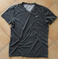 Hollister V-Neck T-Shirt Grau Meliert Grey Vintage Basic S Small Bayern - Salching Vorschau