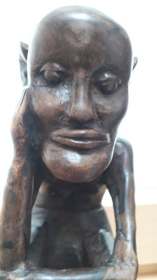 Afrika Holz Figur Skulptur Statue Schnitzerei Mensch Kunst in Hindelang