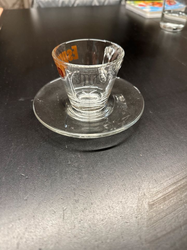 4x Espresso Tasse mit Untersetzer von LEONARDO aus Glas in München