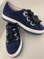 Sneaker Damen Schuhe NEU! Blau Echt Leder Halbschuhe Baden-Württemberg - Bad Saulgau Vorschau