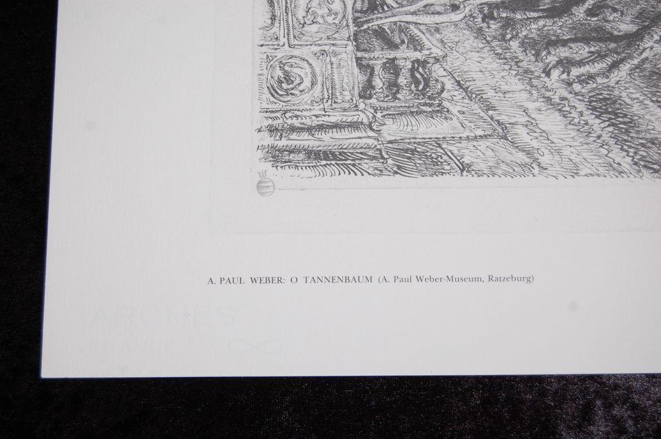 A.Paul Weber, Oh Tannenbaum Lithographie/Origin-Faksimile, limit. in Meldorf