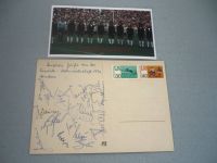 WM 1974 DFB Karte Weltmeister Unterschriften Beckenbauer Müller.. Bayern - Würzburg Vorschau