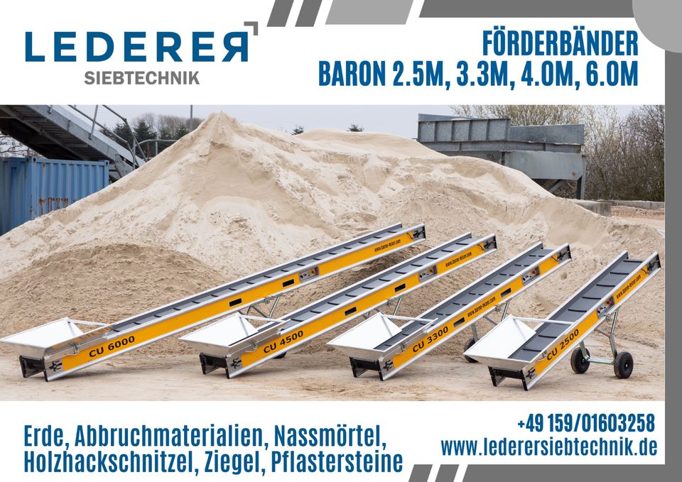 Baron FÖRDERBÄNDER für Siebanlage | Sanierung | Transport |2,5-6m in Halle