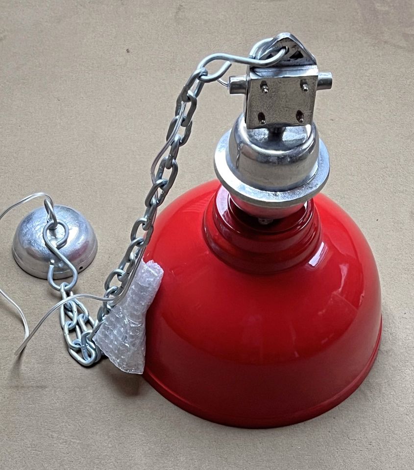 Industrielampe Lampe Hängelampe Rot Durchmesser 36 cm Kult in Stuttgart