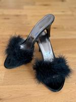 Elegante High-Heel-Pantoletten mit Federn – ungetragen – Gr. 39 Stuttgart - Wangen Vorschau