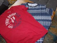 Set T-Shirt C&A rot blau Muster Herren XL Hessen - Florstadt Vorschau