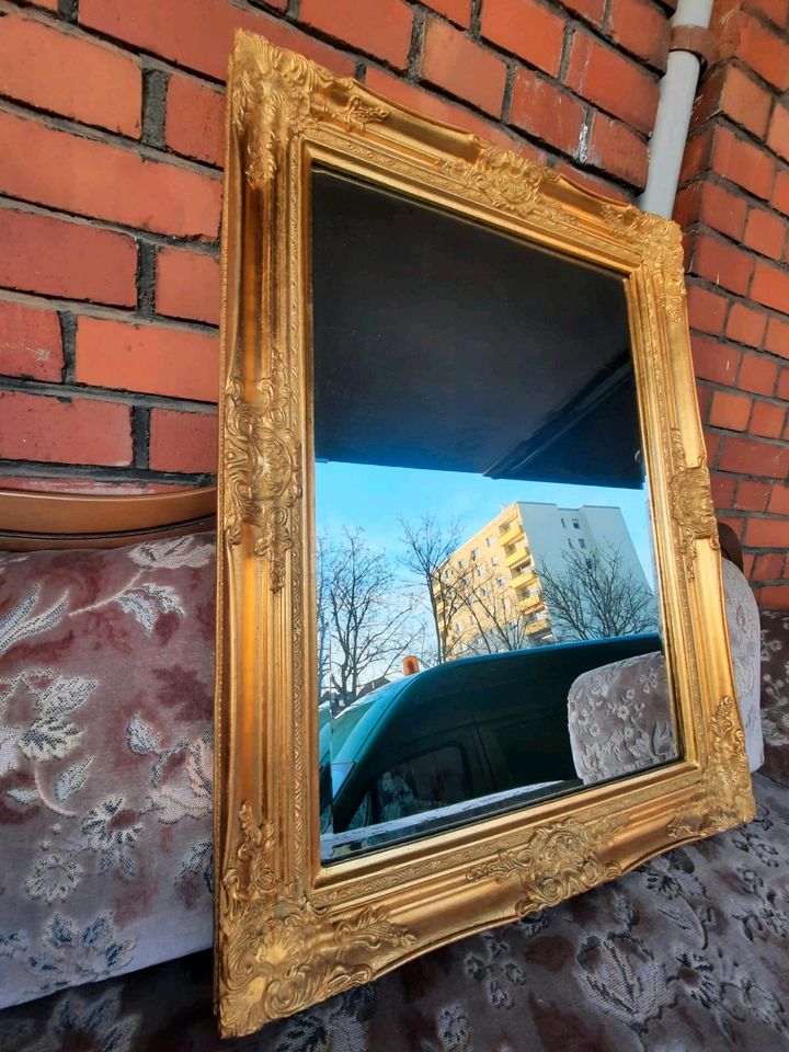 Alt Spiegel Golden Alt Spiegelrahmen Rahmen Wandspiegel Barock-St in Groß-Gerau