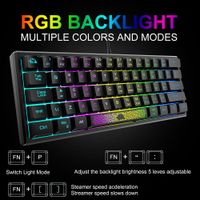 K61 USB 60 Percent RGB Wired Keyboard 62 Keys Ergonomic Gaming La Baden-Württemberg - Giengen an der Brenz Vorschau