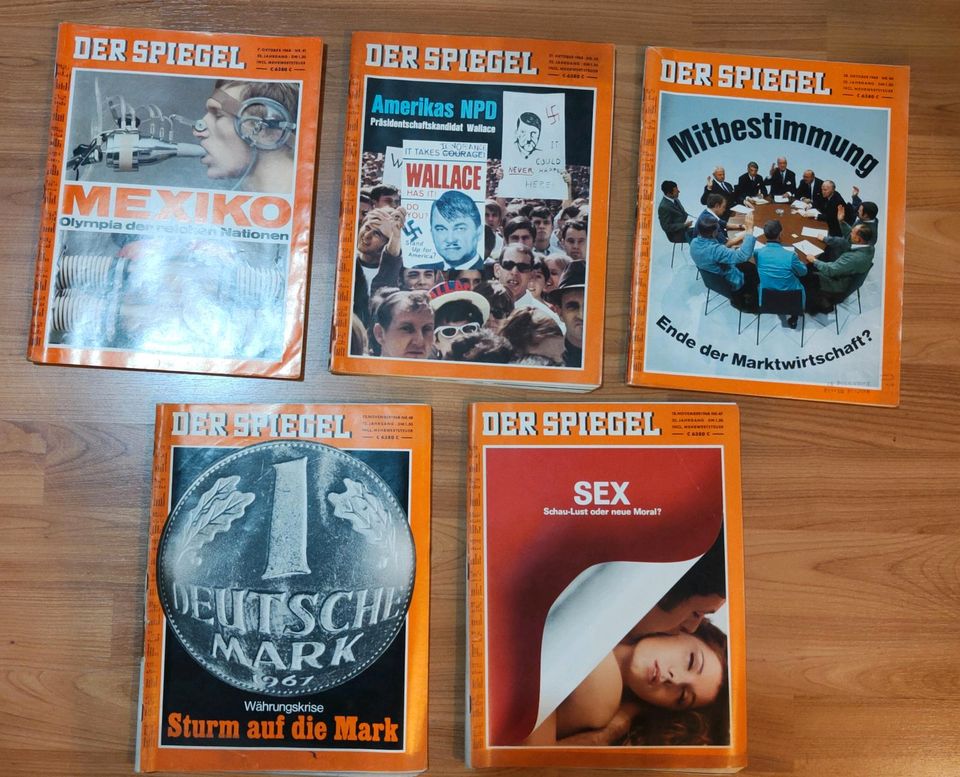 Alte Zeitschriften von 1968 DER SPIEGEL in Eschborn