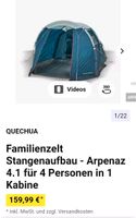 QUECHUA Familienzelt Stangenaufbau zu verkaufen. 1 mal benutzt. Bayern - Markt Taschendorf Vorschau