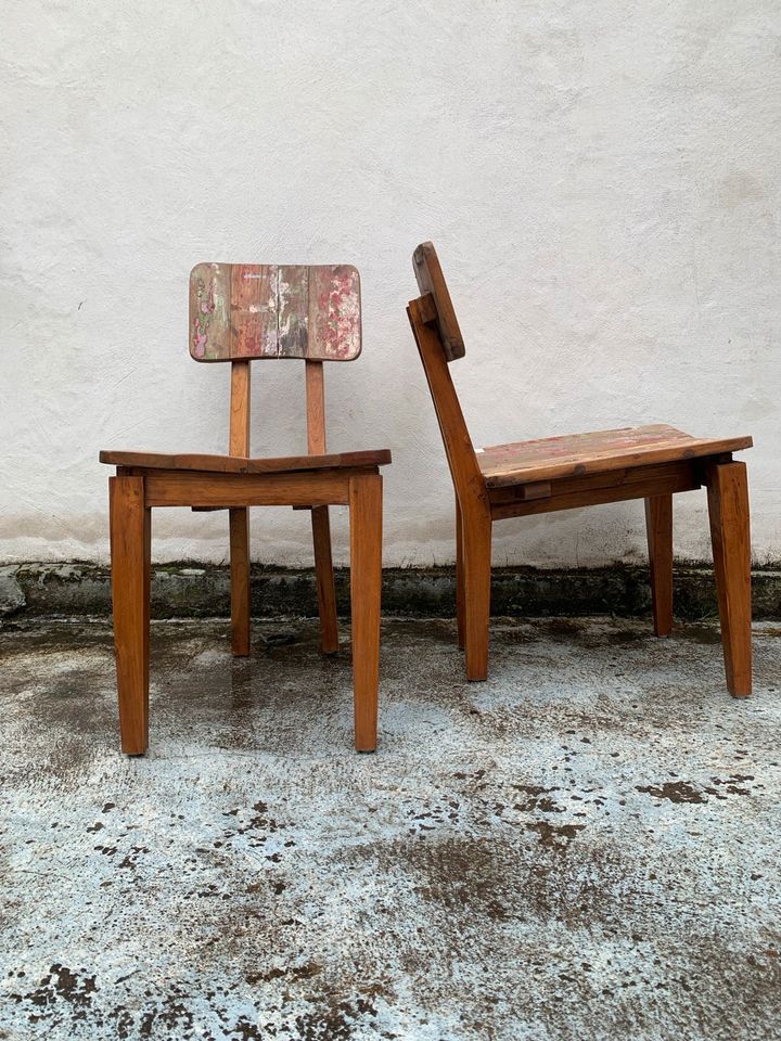 7 Stühle aus Fundholz | Holzstühle in Mannheim