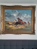 Ölgemälde "Pferde im Galopp " von F.Selchow Thüringen - Heilbad Heiligenstadt Vorschau