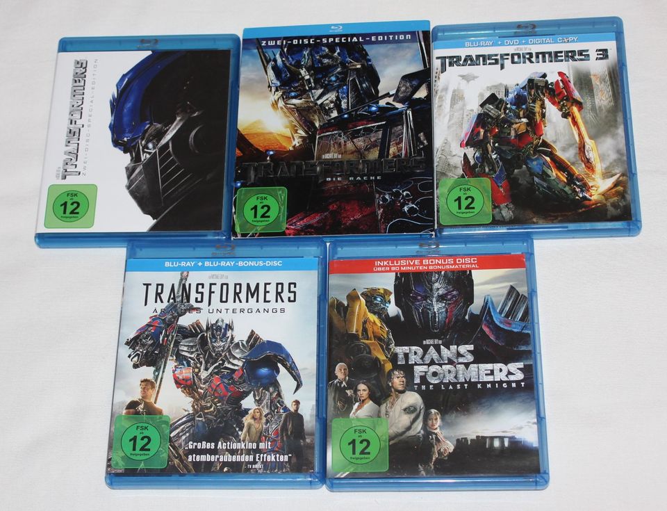 5 x Blu-ray: Transformers 1-5 - Teil 1 + 2 + 3 + 4 + 5 in Fürstenwalde (Spree)