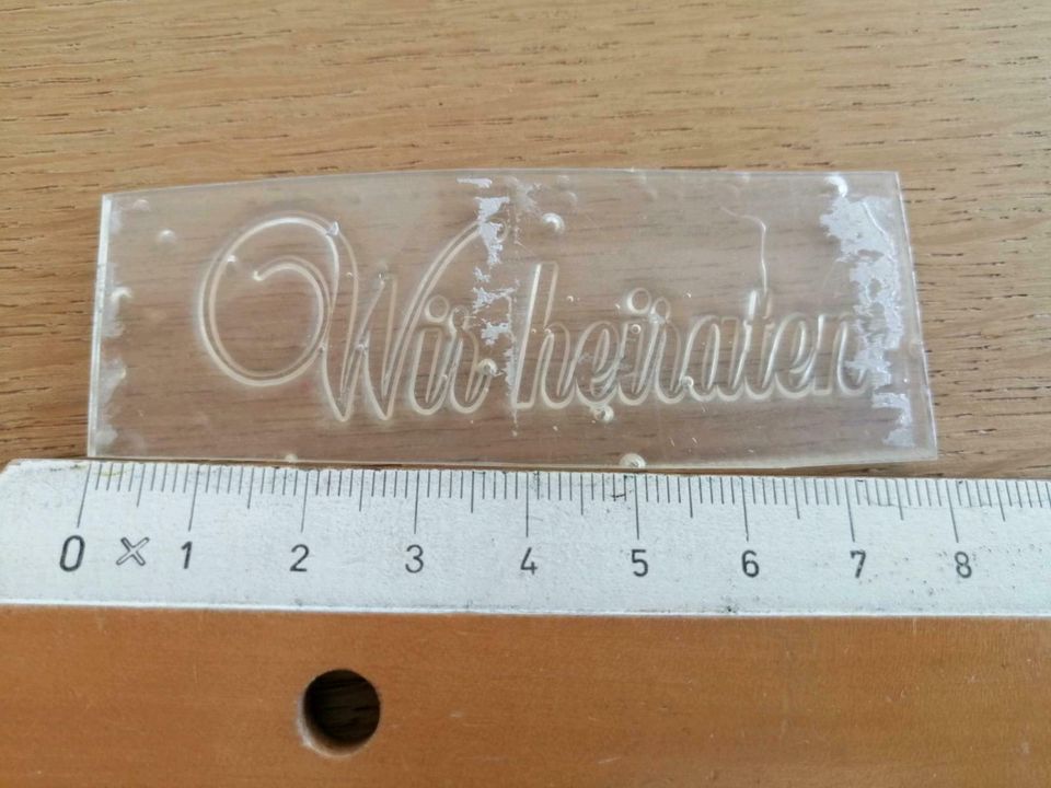 Stempel "Wir heiraten" Hochzeit Basteln in Iggensbach