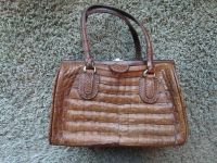 LEDER TASCHE HANDTASCHE Kroko-Optik Vintage  40./50 ziger Jahre Nordrhein-Westfalen - Billerbeck Vorschau