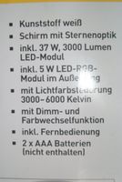 LAMPE LEUCHTE DECKENLAMPE DECKENLEUCHTE FARBWECHSEL DIMMBAR LAMPE Brandenburg - Nennhausen Vorschau