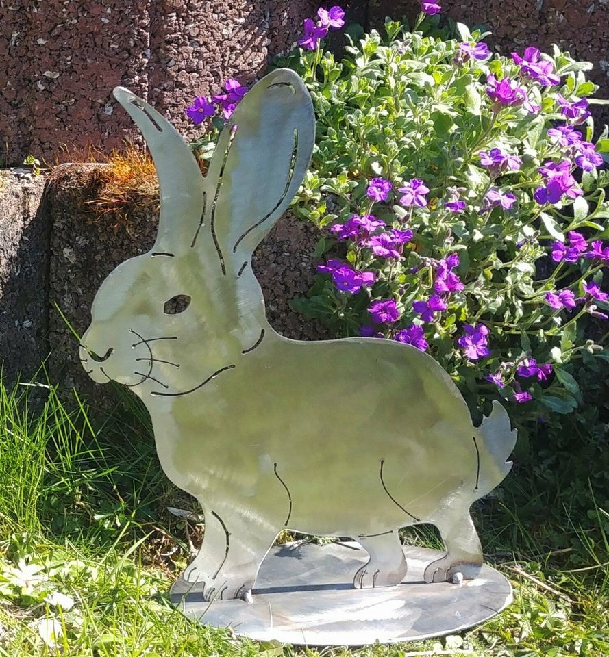 Hase Osterhase Osterdeko Edelrost Gartendeko Rost Deko Rost Optik in Theilheim