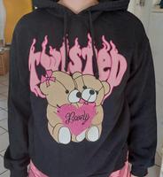 Hoodie , Pulli , schwarz / pink mit Teddy Aufdruck / Print Nordrhein-Westfalen - Schwerte Vorschau