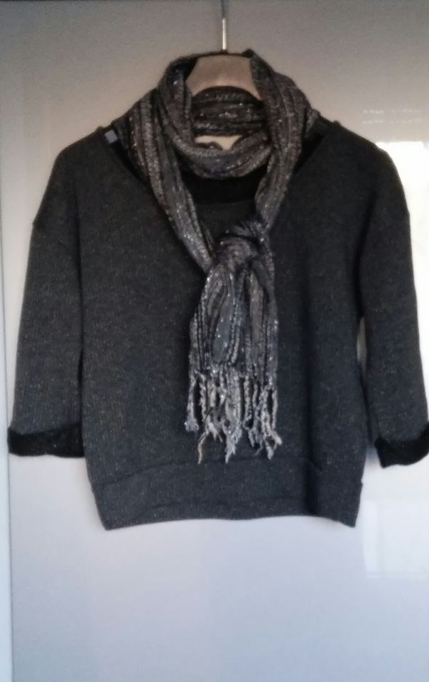 Damen Shirt Pullover leicht mit Schal Gr.M H&M in Winnenden