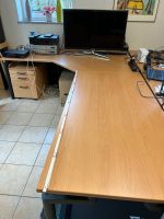 Büro Schreibtisch 280 x 200 cm Bucheoptik Hessen - Eppertshausen Vorschau