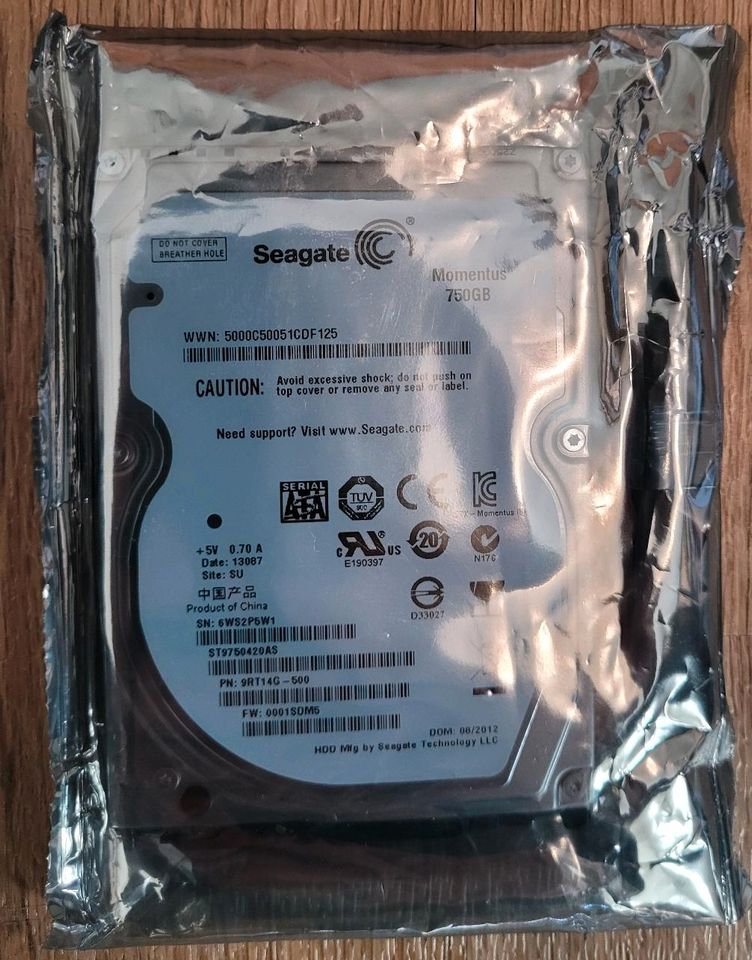 Seagate Momentus 750GB Festplatte neu in Lengerich