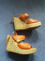 Staff wedges plateau Sandalen 37 orange Hessen - Wildeck Vorschau