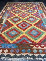 Afghan Kelim 225x168 Handgewebt Kilim rug Orientteppich woll bunt Berlin - Wilmersdorf Vorschau