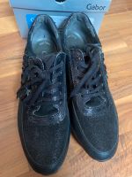 GABOR Sneaker schwarz Nappa Glitter Samt Gr 40 wie neu Nordrhein-Westfalen - Essen-Haarzopf Vorschau