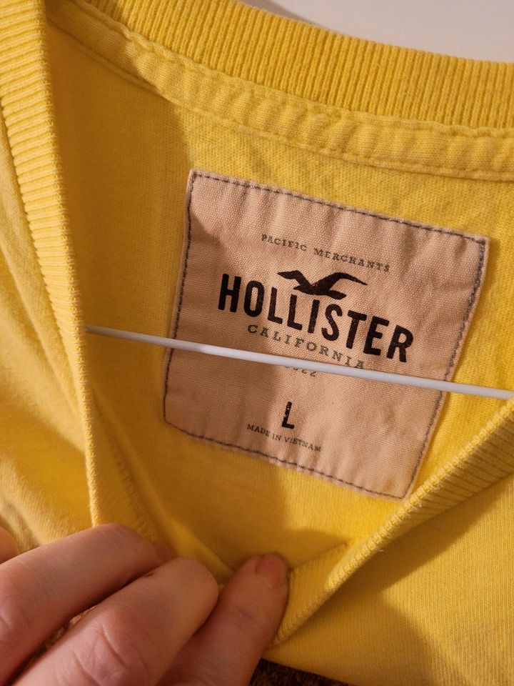 Hollister holister shirt gelb l print tshirt in Velbert