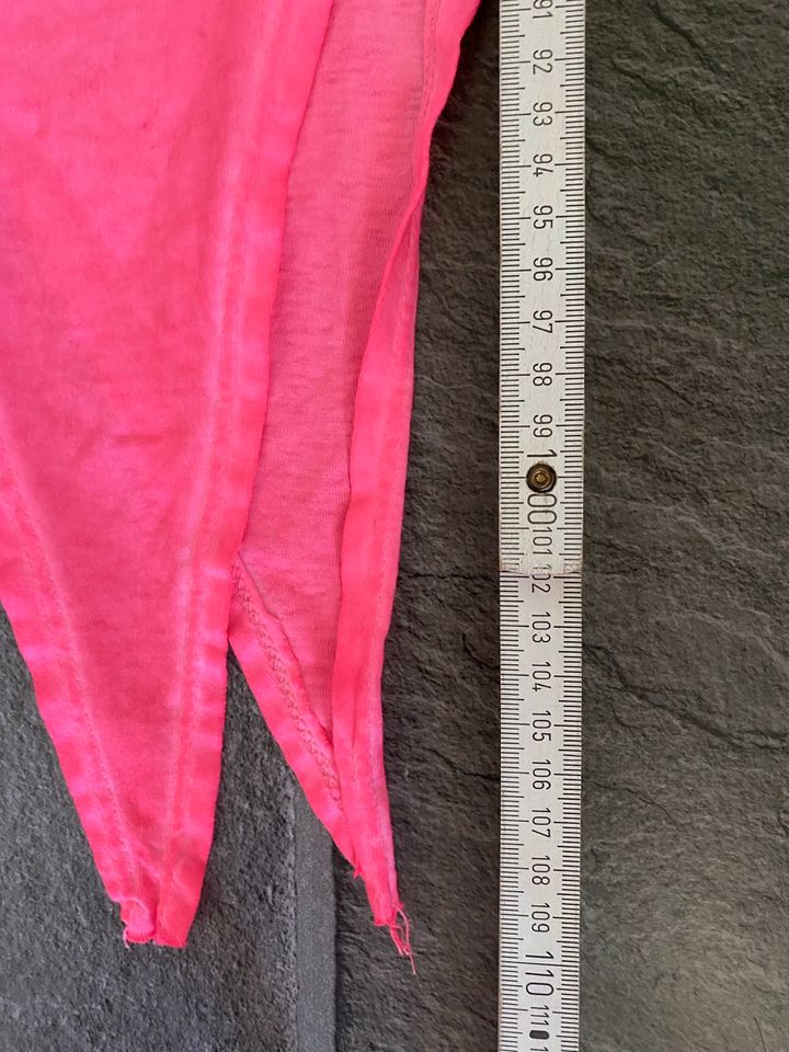 Tunika Shirt löcher große Größe Neon pink , Made in Italy in Dortmund