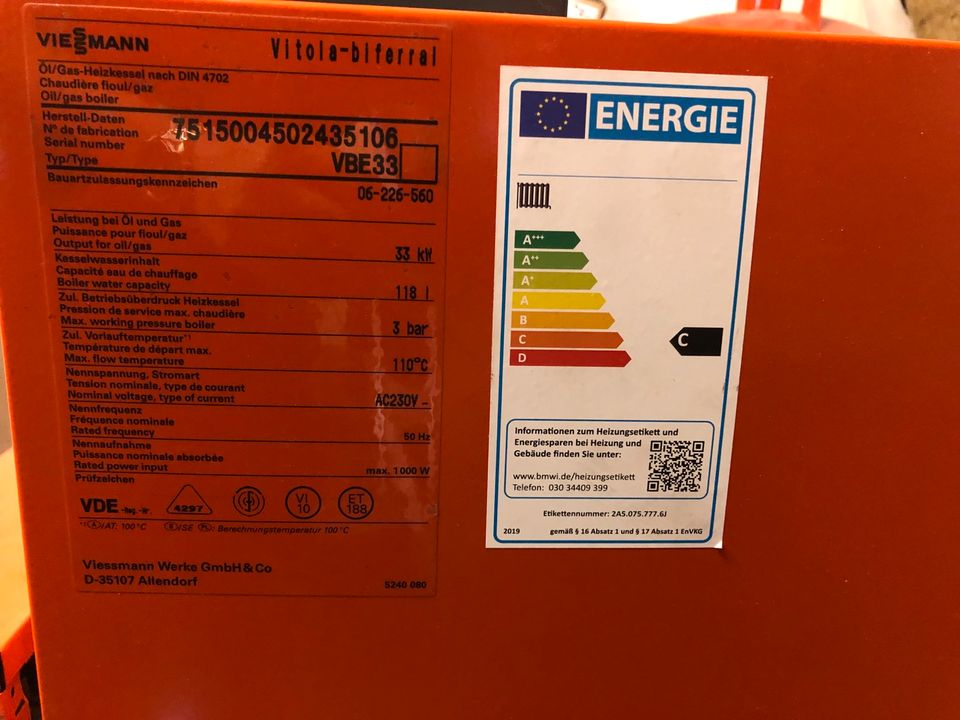 Viessmann, Ölkessel, Heizungsanlage, Kessel in Jandelsbrunn