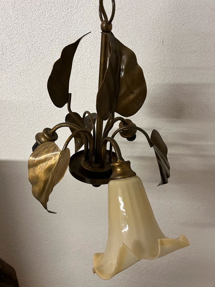 Deckenlampe aus Messing - vermutlich aus den 60er Jahren in Breisach am Rhein  