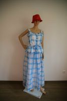 Vintage 70er Jahre Kleid |Blaues maxi Kleid |Plissierte Rüschen Bayern - Neu Ulm Vorschau