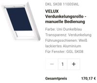 VELUX Verdunkelungsrollo| dunkel blau| SK08 | 1,14m × 1,40m | NEU Bochum - Bochum-Mitte Vorschau