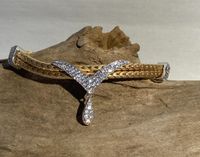 Goldarmband * 14 K Weiß- / Gelbgold * 14g * 19,5 cm * Zirkonia Nordrhein-Westfalen - Dinslaken Vorschau