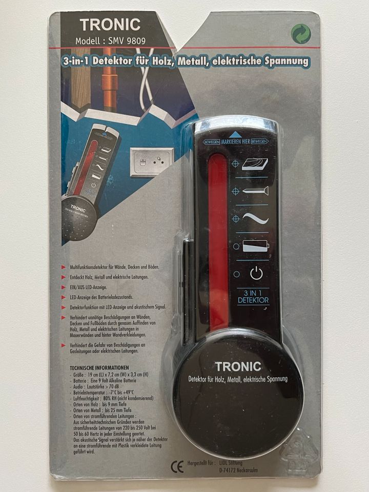 TRONIC SMV 9809 • 3-in-1 Detektor für Holz, Metall, el. Spannung in Regensburg