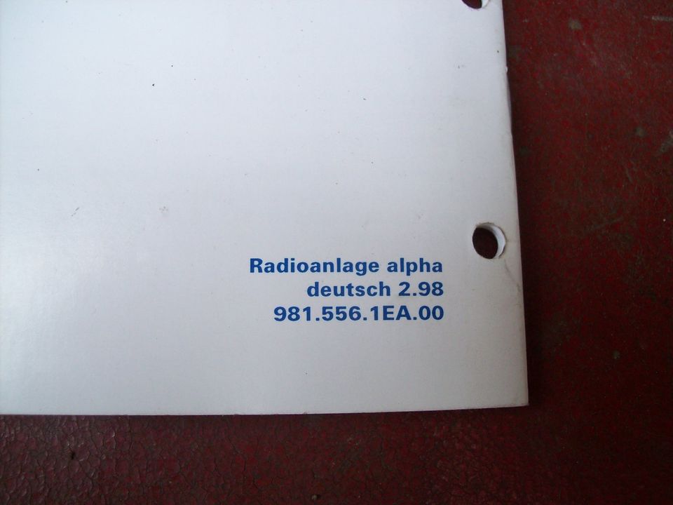 VW Radiobedienungsanleitung Alpha in Ammerbuch