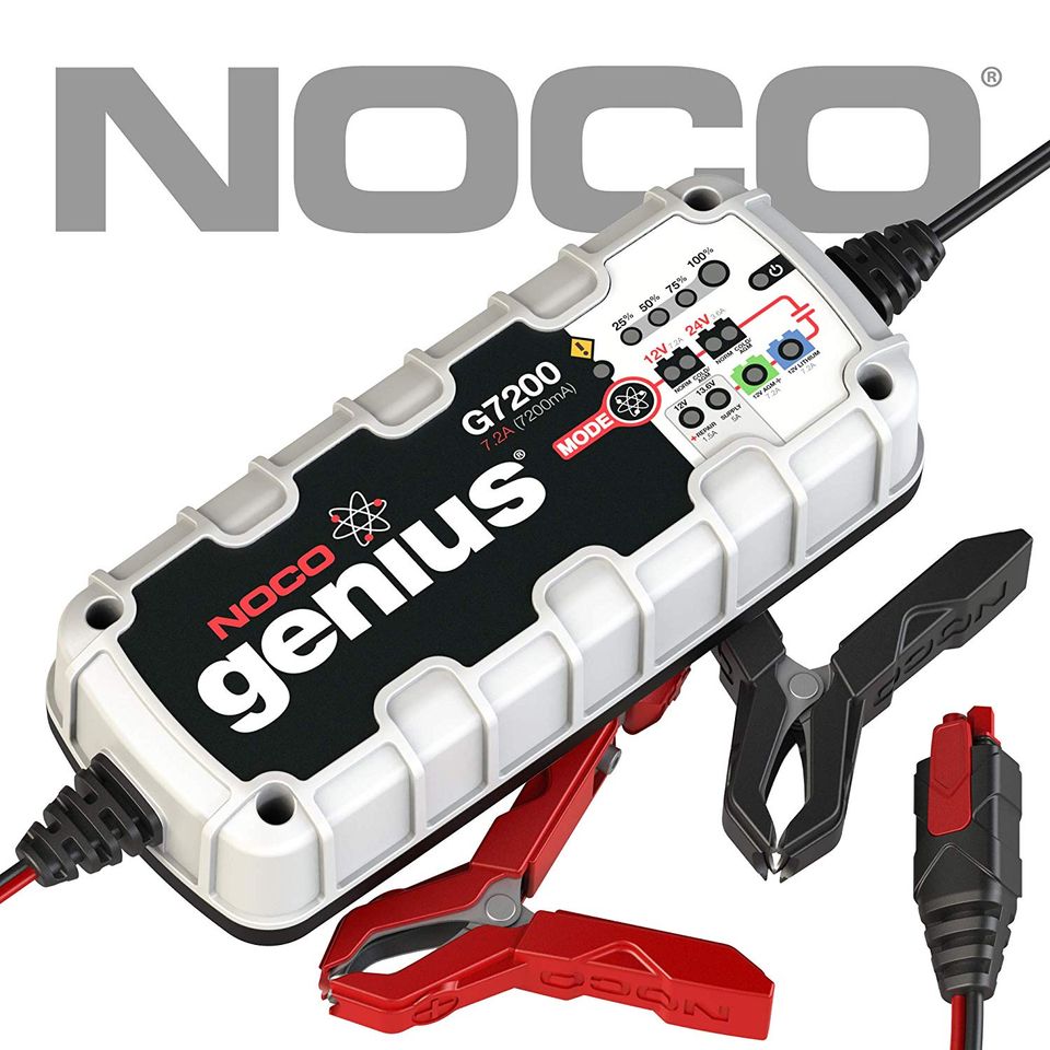 NOCO Genius Boost G7200EU 12V/24V 7.2A Ladegerät Batterie Auto in