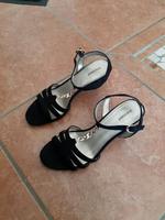 Sandalen Sandaletten Pumps schwarz gold 39 wie neu elegant Bayern - Triftern Vorschau
