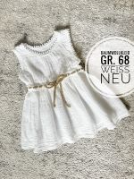 68 Sommerkleid Baby Mädchen Baumwolle Natur Kleid neu weiß Gold Nordrhein-Westfalen - Leverkusen Vorschau