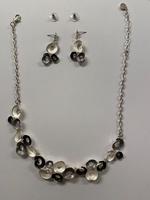 Schmuckset Kette und Ohrringe silber, schwarz, grau, perlmut -NEU Bayern - Bergrheinfeld Vorschau