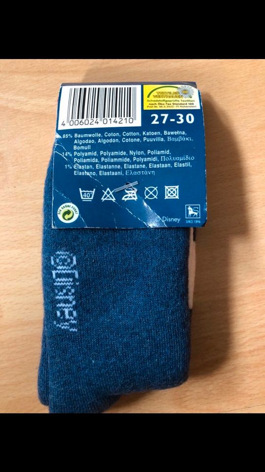 Disney Socken Thermo Kindersocken Gr. 27/30 NEU mit Etikett in Leipzig