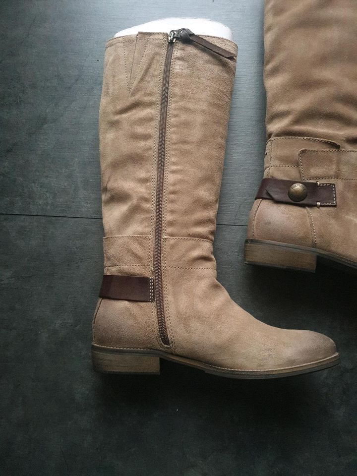 Tommy Hilfiger Damen Stiefel beige Leder gr. 38 Neu in Alsdorf