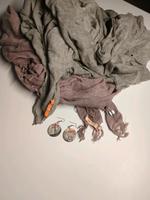 Hugo Boss 2 Tücher Schal Tuch Ohrringe grau lila mauve Baden-Württemberg - Pfinztal Vorschau