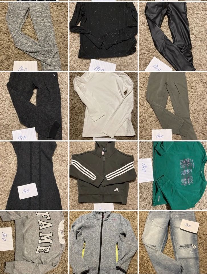 Kleidung 140 Mädchen Adidas H&M Retour Shirt Hose Paket in Kissenbrück