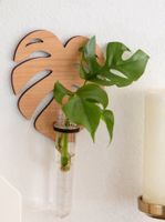 Holzblatt mit Reagenzglas für Pflanzen Bayern - Fuchstal Vorschau